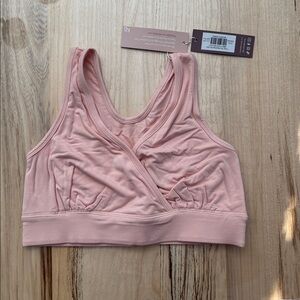 Kindred Bravely French Terry Racerback Nursing Sleep Bra Soft Pink Small Busty S